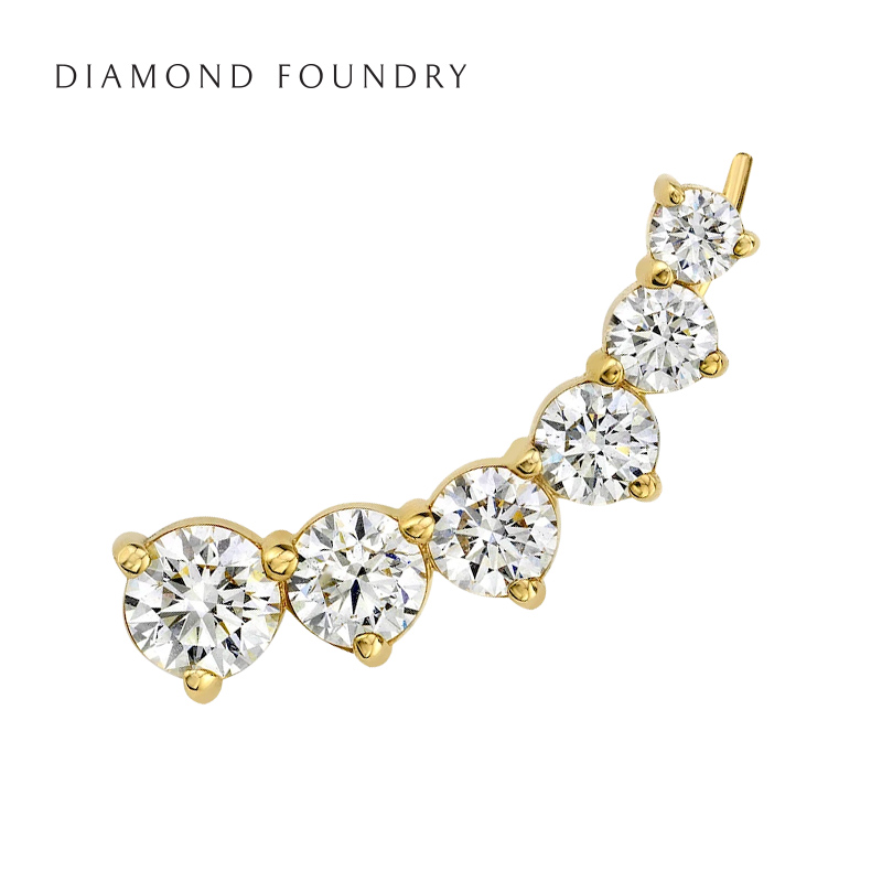 DIAMOND FOUNDRY【培育】 雅典娜 盖亚圆钻马眼耳弧 美国进口裸钻