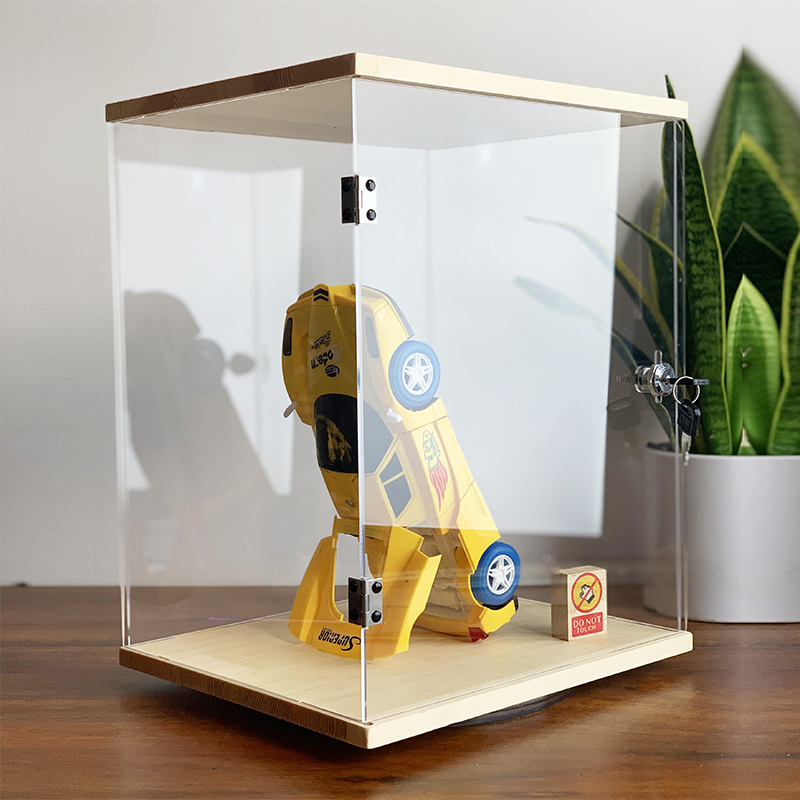 定制高达手办lego模型收藏收纳公仔展示盒柜防尘透明实木亚克力罩