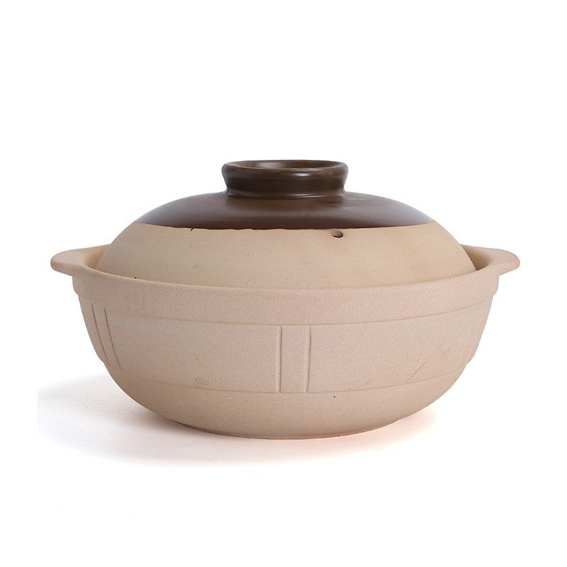 老式无釉陶土砂锅炖锅家用燃气煤气灶煲汤煲仔饭小号土锅沙锅商用