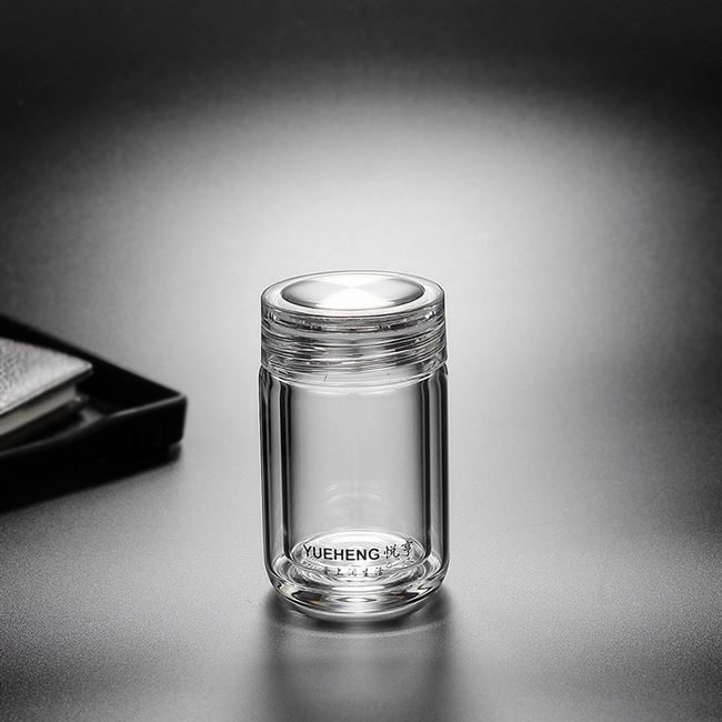 透明耐热迷你双层玻璃杯养身杯子花茶杯办公室便携小咖啡120ml女