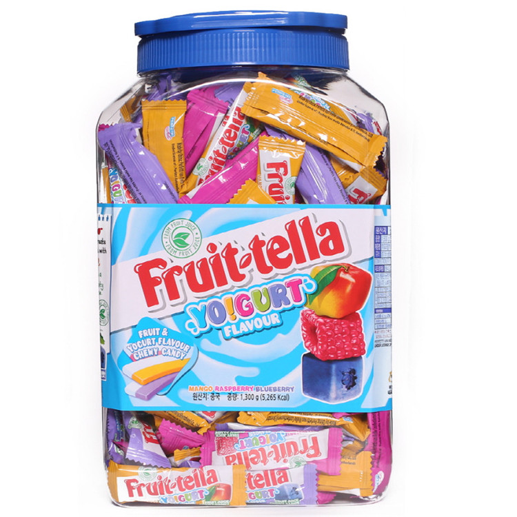 韩国直发fruit tella孚特拉酸奶含糖果汁软糖水果糖果零食1300g