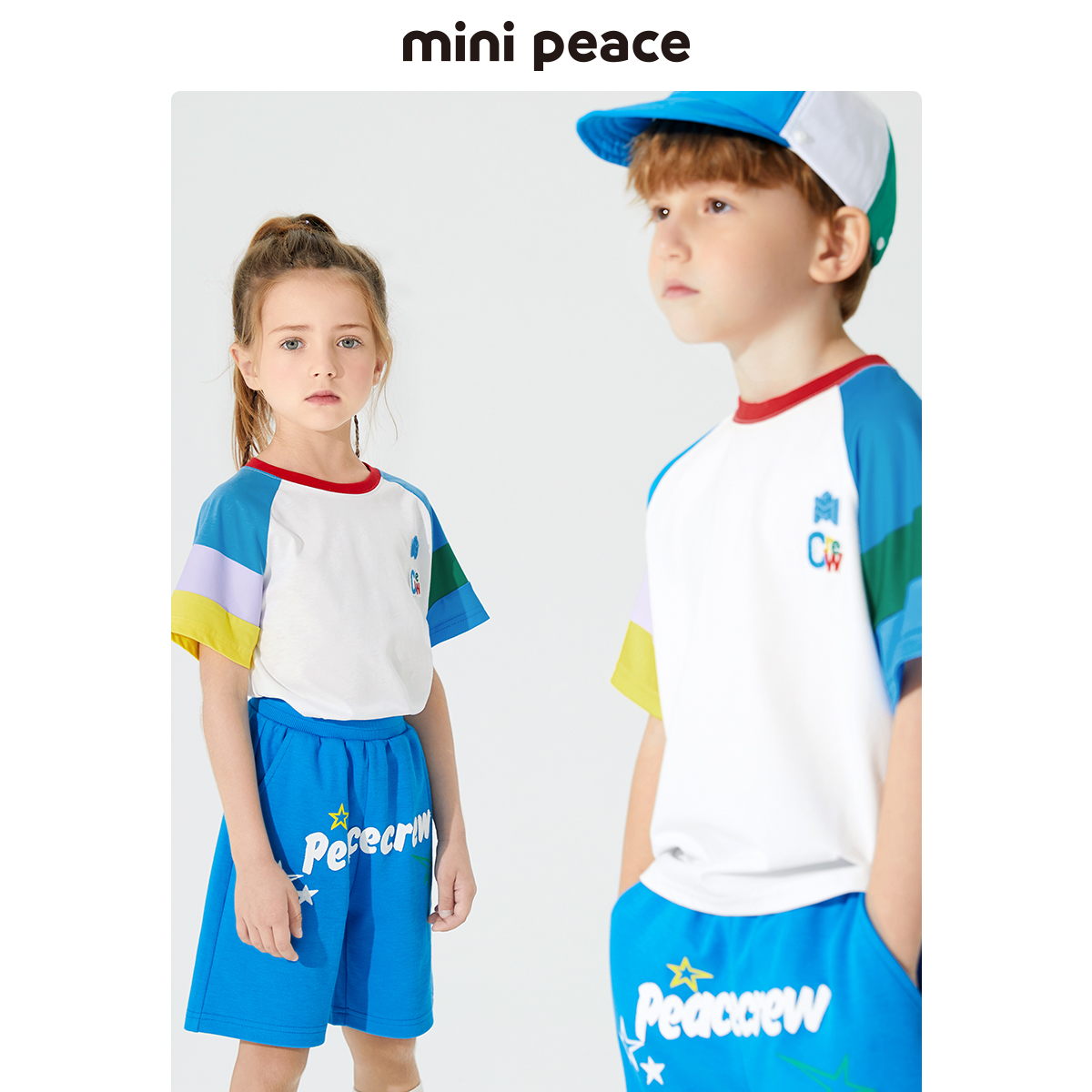 【Mini Peace x Martina 大师系列】太平鸟童装儿童运动T恤短袖潮