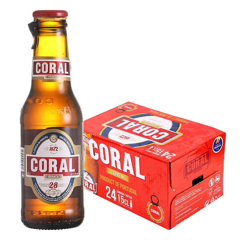 临期整箱黄啤coral酷乐24瓶150ml进口啤酒科伦啤酒