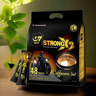 越南进口中原g7咖啡速溶浓醇特浓咖啡粉三合一1200g袋装原装48条