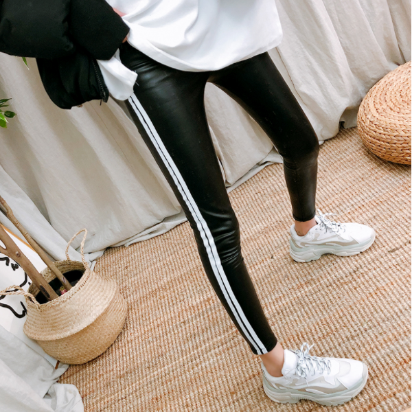 Kong 时尚淑女x 条纹显瘦修身加绒铅笔裤 韩国直发38674 - 1127XH在类目 女装/女士精品, 裤子, 休闲裤中 - 来自Buy2taobao.com提供专业的淘宝代购服务