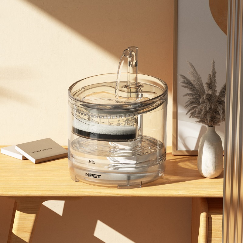 NPET猫咪饮水机 自动循环宠物饮水器流动不插电智能立式喝水神器