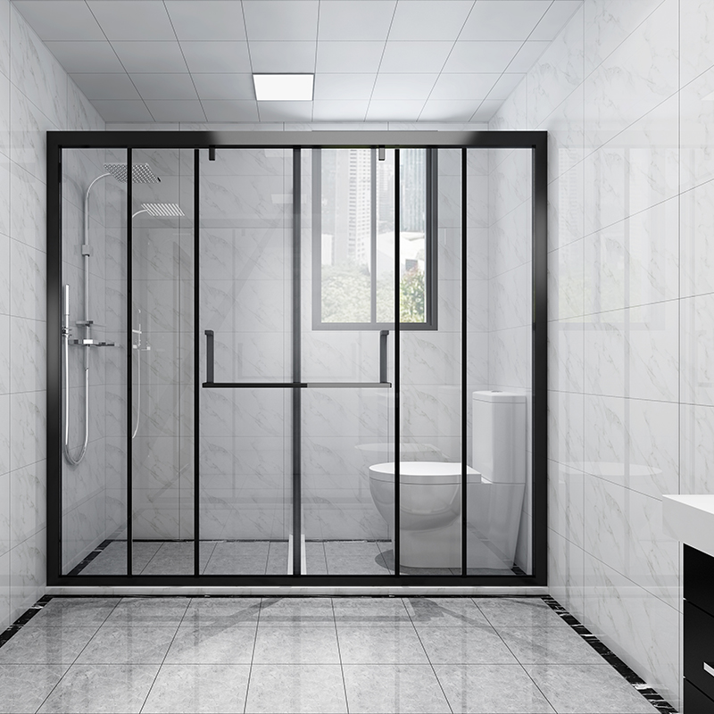 t字型淋浴房隔断卫生间干湿分离浴室整体家用玻璃门洗澡间不锈钢已售