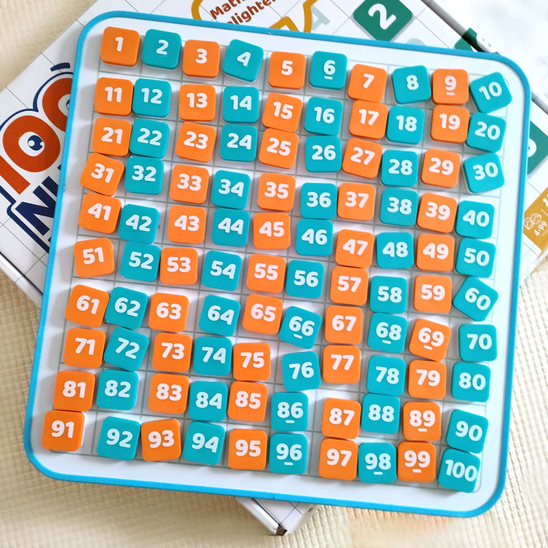 yaofish百数板磁性多功能磁力教学教具蒙氏1-100数字