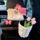 车载纸巾盒可爱女款草莓熊高级感汽车内挂式抽纸袋车上收纳装饰品