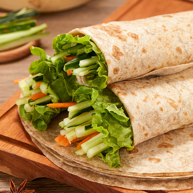 黑麦全麦卷饼粗粮主食杂粮无薄饼油皮早餐鸡肉卷面饼黑全麦单饼