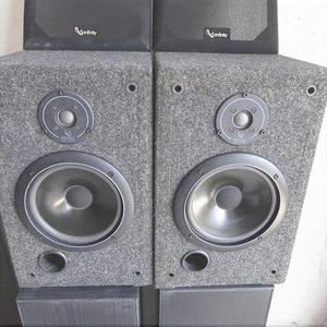 二手进口燕飞利仕二分频8寸低音书架音箱ab对箱绒布饰皮胆机音响