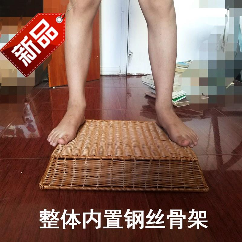 铁架r编织水果篮藤编加固篮子超市陈列收纳篮塑料托盘面包果蔬篮|msdalam kategori pinggan mangkuk, pinggan mangkuk, mangkuk buah-buahan/plat buah-buahan/bakul buah-buahan - dari Buy2taobao.com untuk memberikan perkhidmatan ejen Taobao profesional membeli