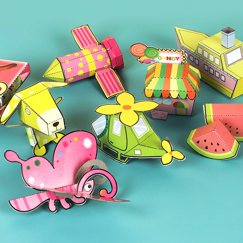 儿童剪纸幼儿园3-6岁宝宝益智diy手工制作材料玩具立体折纸书大全