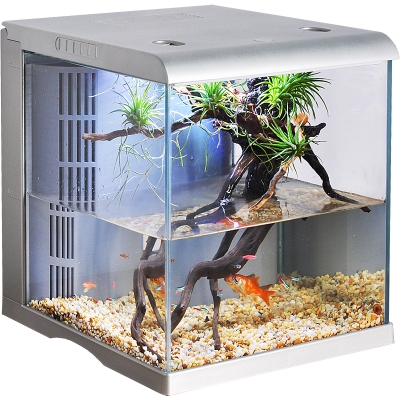 海水鱼缸小型全套超白玻璃桌面办公室智能鱼缸背滤吉宝宝淡水1