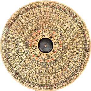 桃木圆形风水罗盘指南针专业综合罗经仪摆件包邮