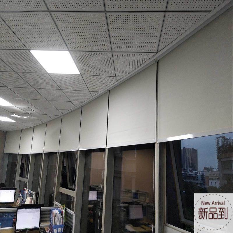 重庆板制窗帘遮阳卷帘公司办公室loo图案广告定房卷帘电动手动