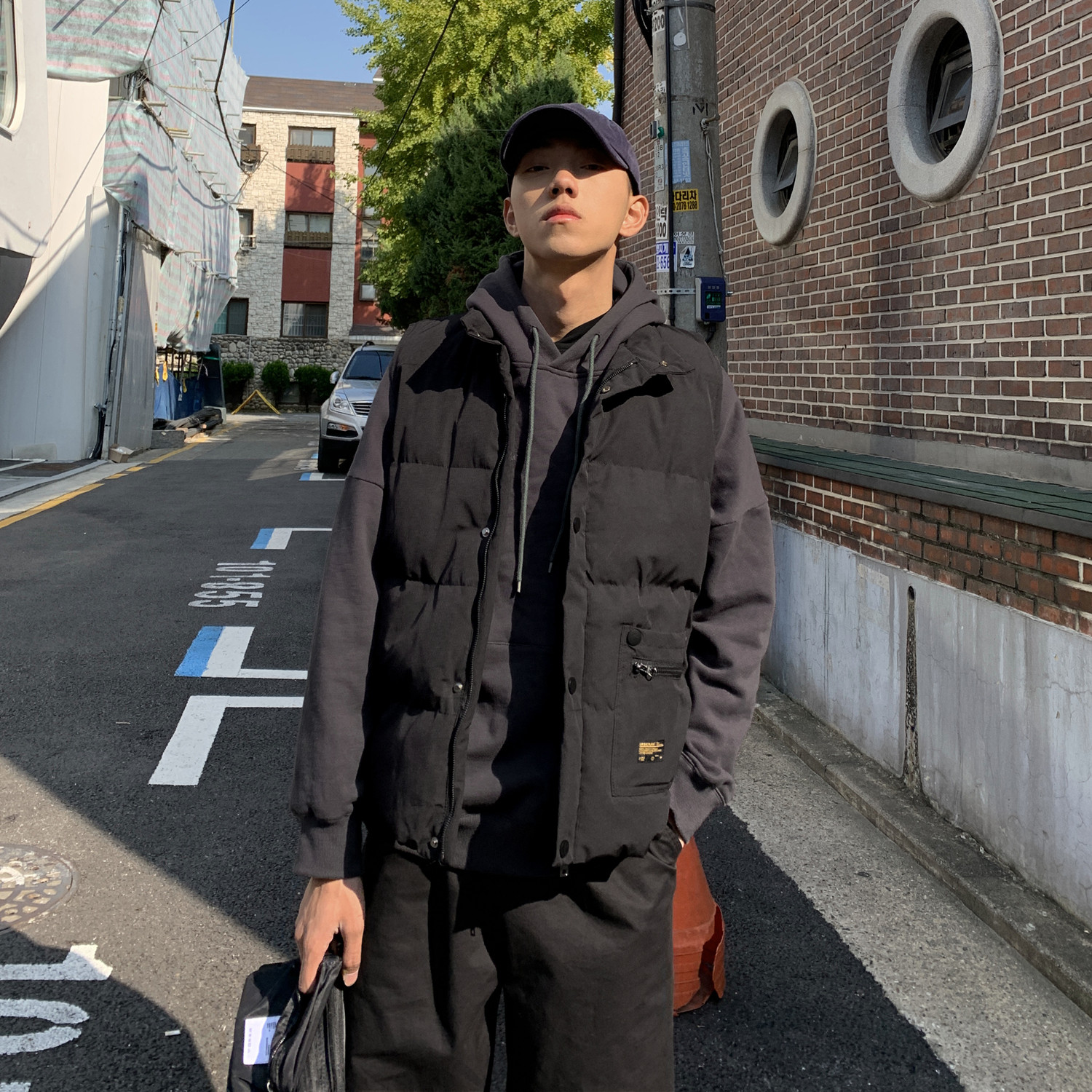 特价背心男潮牌冬季_offbord立领马甲男棉服背心冬季内搭外穿ins潮牌