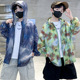 巴拉品牌男童撞色防晒衣外套夏季2025新款透气户外皮肤衣服防晒服