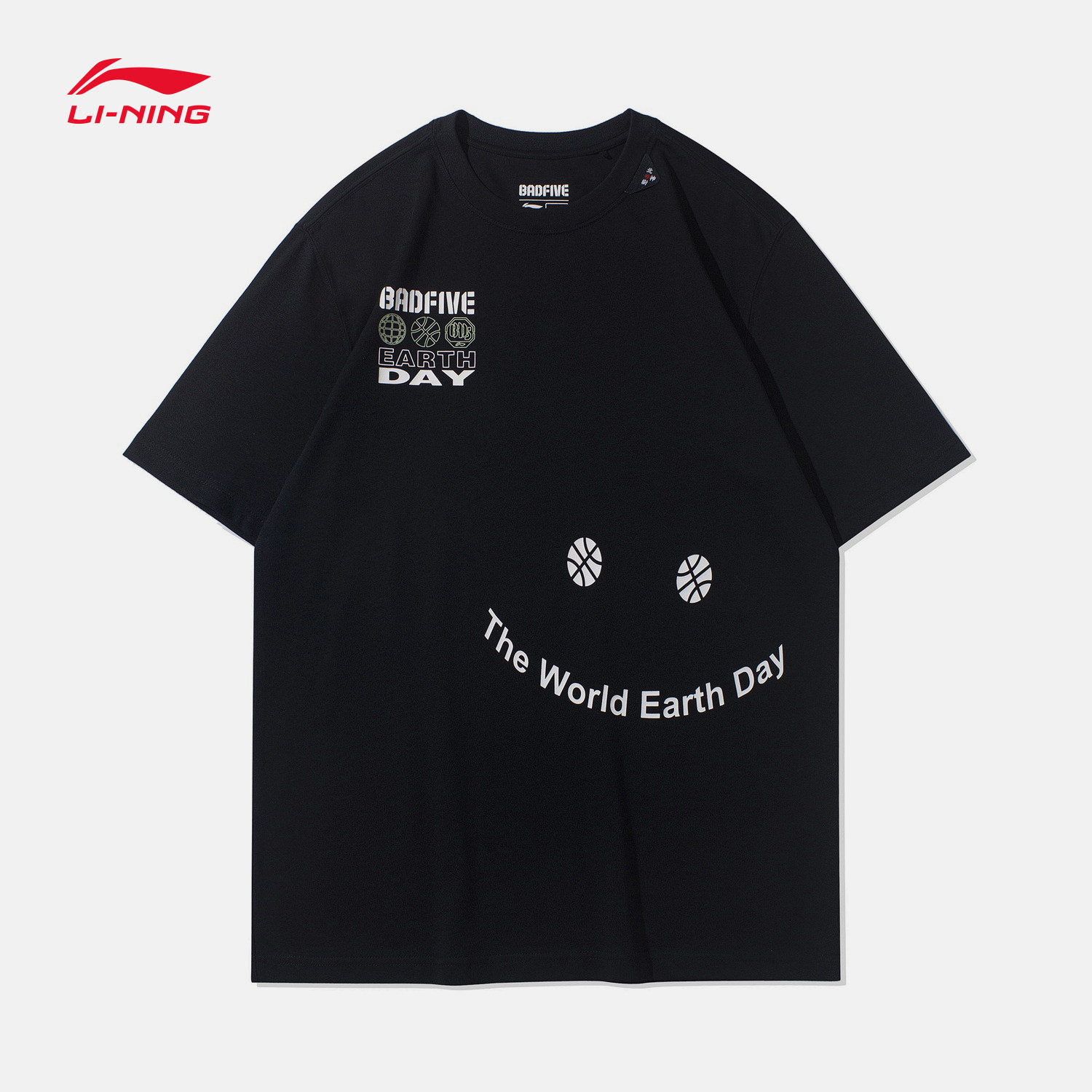 李宁短袖t恤男纯棉2021夏季新款圆领宽松