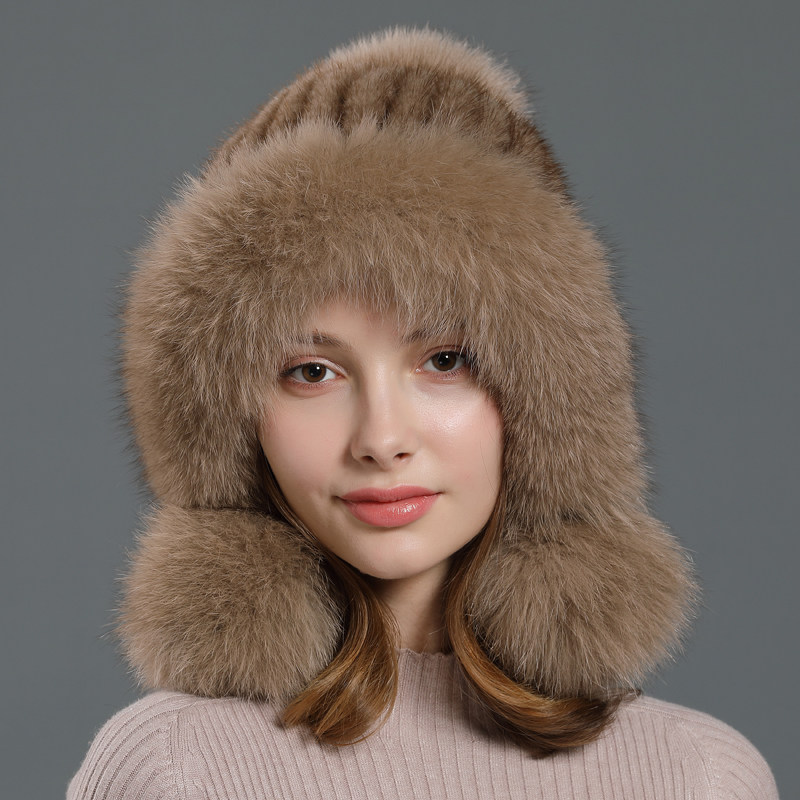 皮草帽子女冬季水貂毛