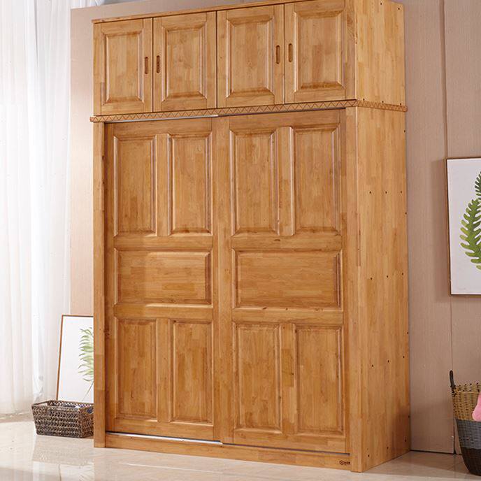 成都推拉门平开门全柏木实木衣柜家具儿童储物简约现代定制衣橱