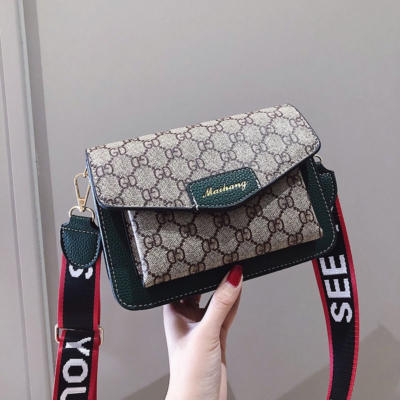 Baobaonv 2021 new pattern Same item Korean Edition Messenger Versatile Shoulder strap One shoulder Female bag fashion Square bagin the Leather/Lady bags/Men's bag, Ms. bags category - from Buy2taobao.com to provide professional Taobao agent buy service