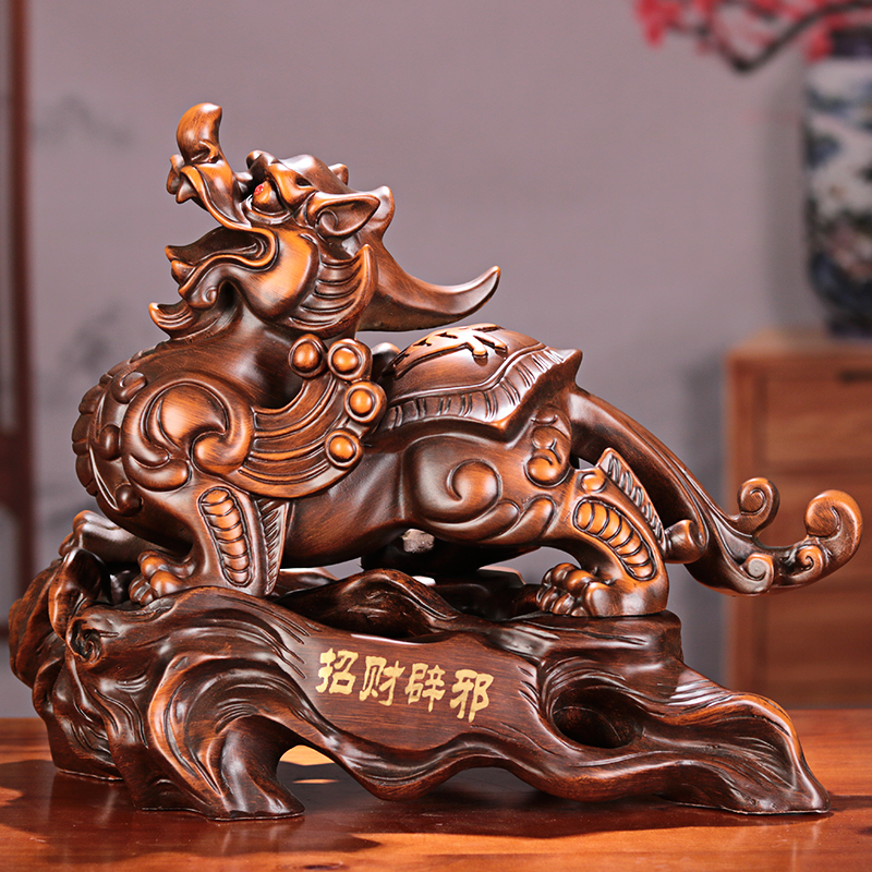 招财貔貅摆件镇宅皮丘一对家居客厅电视柜玄关酒柜装饰品老板桌办公室