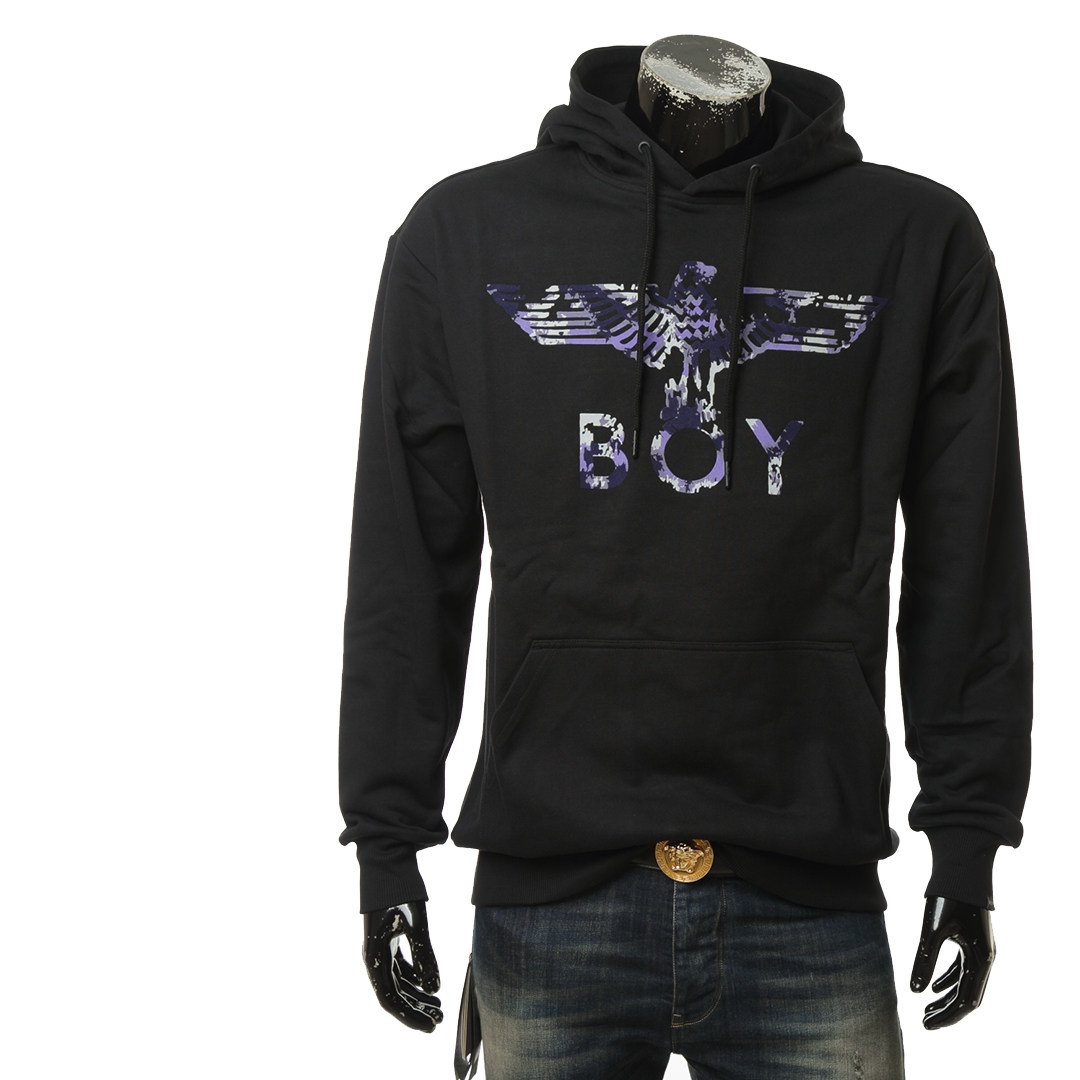 潮牌boylondon男卫衣_boy london潮牌 做旧鹰标男士连帽套头卫衣 boy