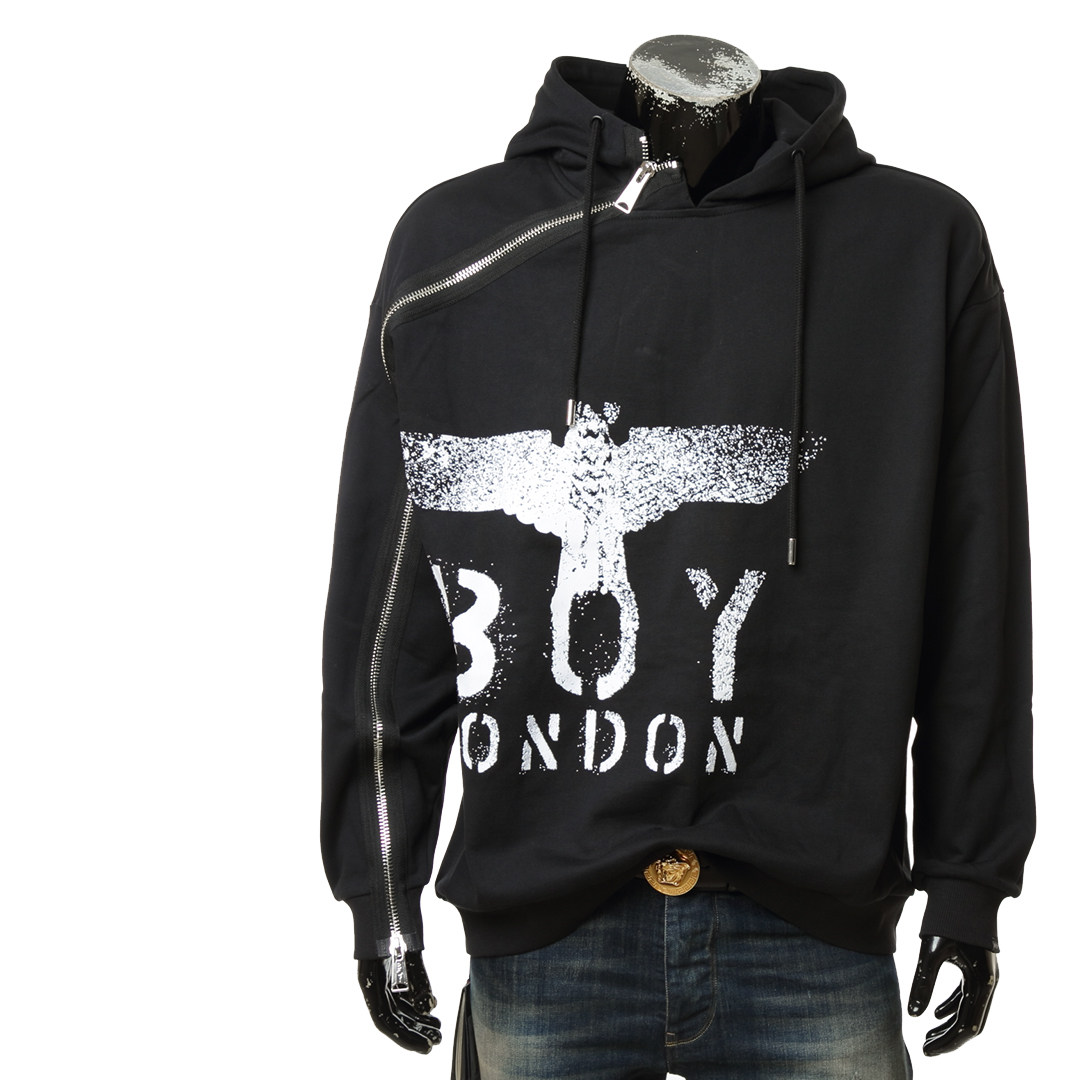 潮牌boylondon男卫衣_boy london潮牌 鹰标 男士拉链连帽卫衣 boy