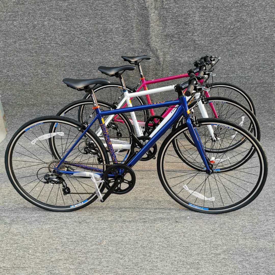 黑鸟8速城市直把公路车运动自行车铝合金v刹直把triace