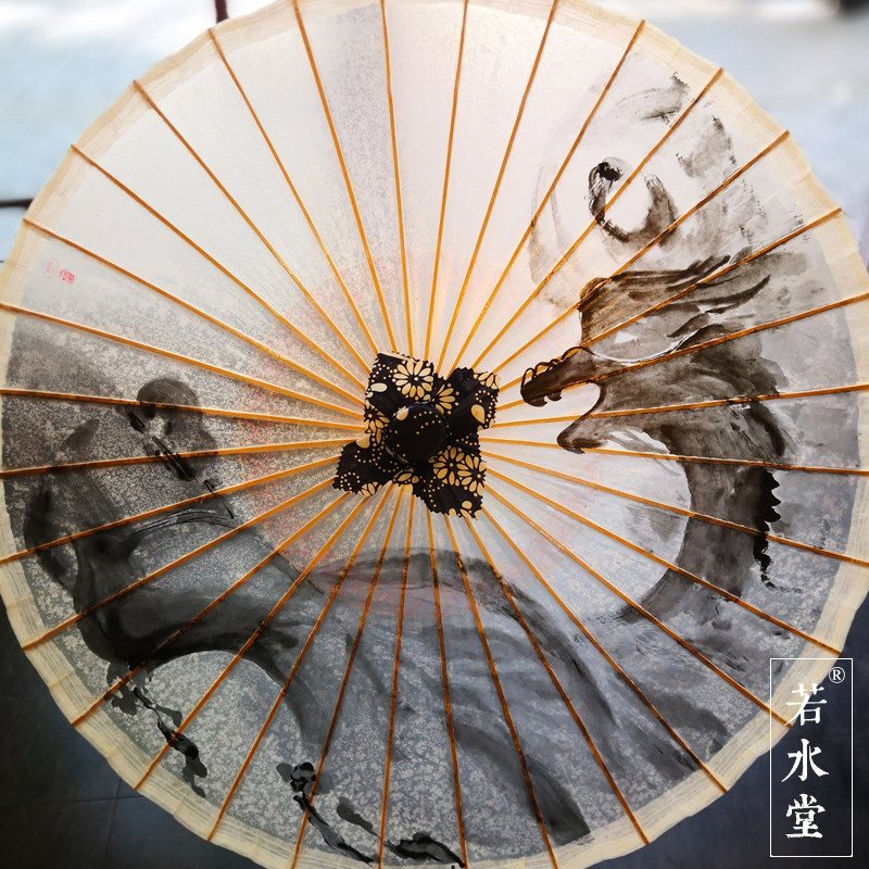 若水堂油纸伞陈情令蓝忘机雨伞王一博同款结实耐用汉服伞传统雨伞