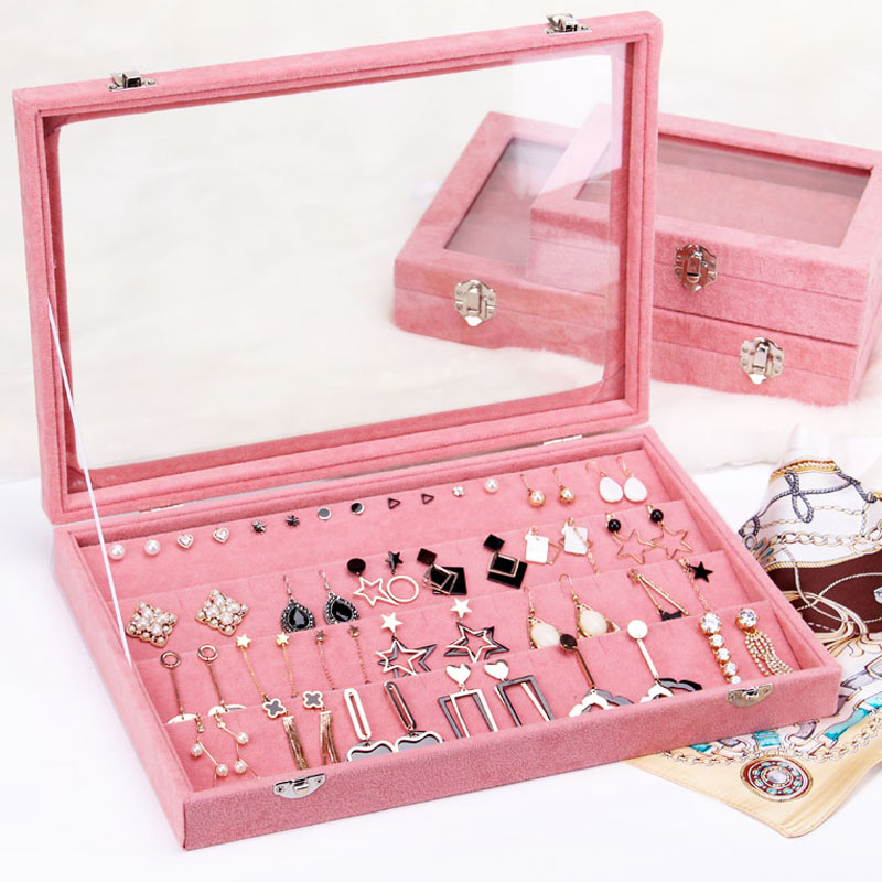 jewelry storage box Simplicity transparent Jewelry Earrings Ring Necklace Multi-grid princess European style Jewelry Box dustproof giftin the Storage consolidation , Home Storage appliances , Storage Box , Jewelry Box category - from Buy2taobao.com to provide professional Taobao agent buy service