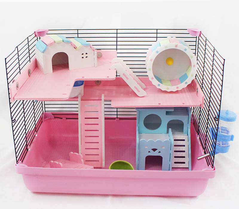 特价小白鼠笼子_四层粉色托盘式小方浴分层小白鼠双层睡床仓鼠笼笼子