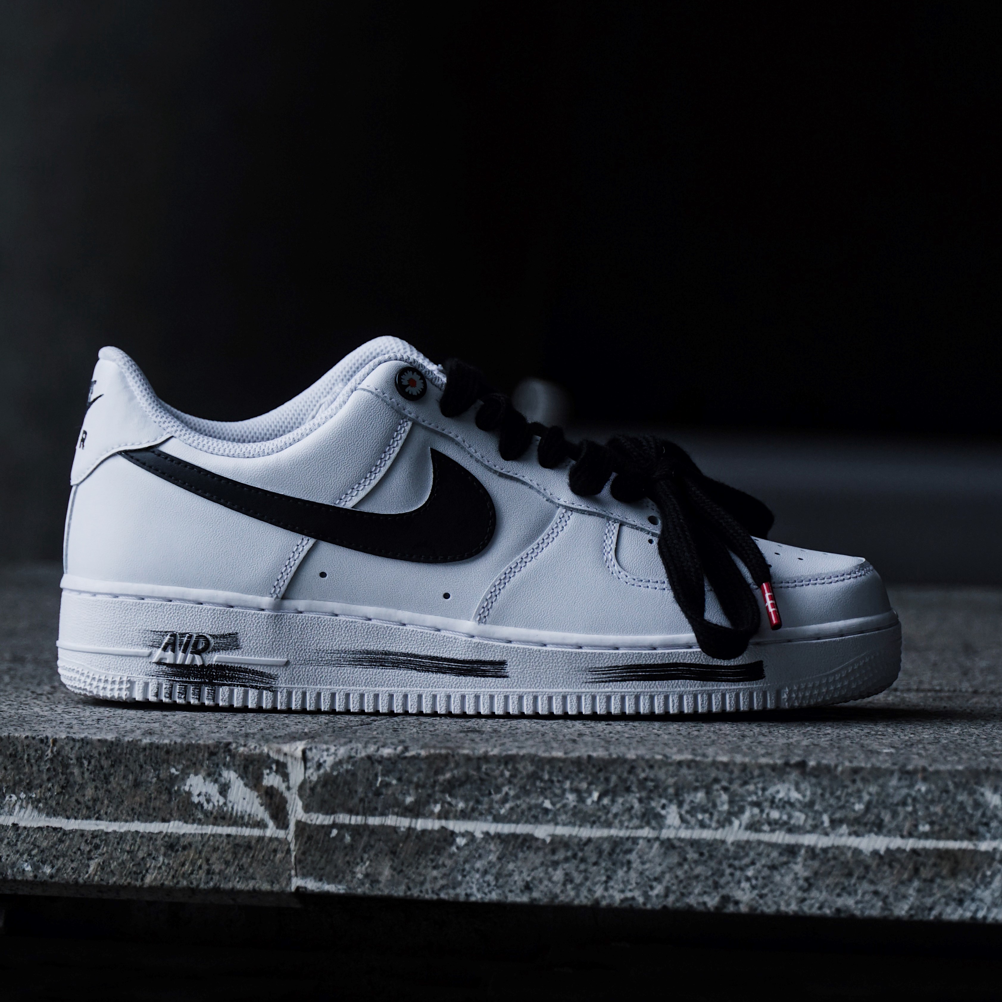 nikeairforce1空军一号gd权志龙涂鸦泼墨小雏菊男女款球鞋定制