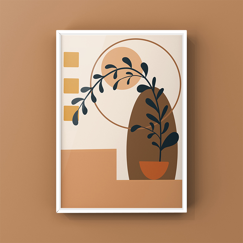 diy数字油画手工涂色客厅现代装饰画简约减压画画手绘填色油彩画