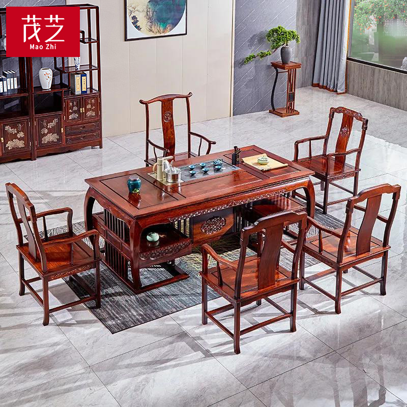 红木茶台桌椅组合