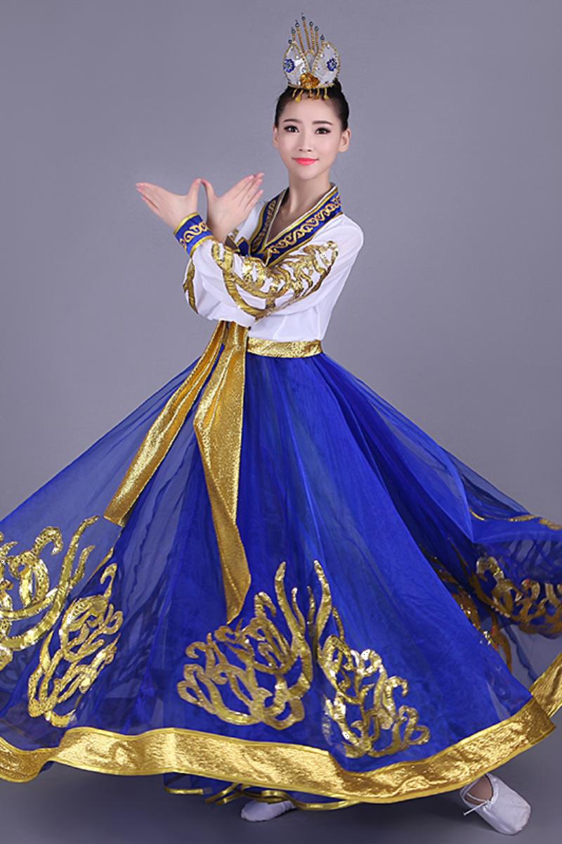 朝鲜族服装女 大裙摆烫金刺绣雪纺袖民族演出服大长今长鼓舞韩服在类目 女装/女士精品, 唐装/民族服装/舞台服装, 民族服装/舞台装中 - 来自Buy2taobao.com提供专业的淘宝代购服务