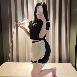 女仆cos性感内衣白丝情器内衣制服黑丝jk套装女仆装qqny女仆围兜