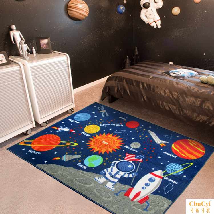 儿童地毯客厅卧室宇宙星球太阳系地垫太空星系宝宝爬行地板垫机洗|msdalam kategori rumah Fabrik, Carpet - dari Buy2taobao.com untuk memberikan perkhidmatan ejen Taobao profesional membeli