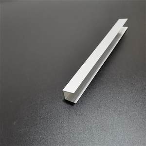 u型铝槽12*12*1mm内槽10mm铝合金凹槽导轨型材玻璃固定卡槽u型条