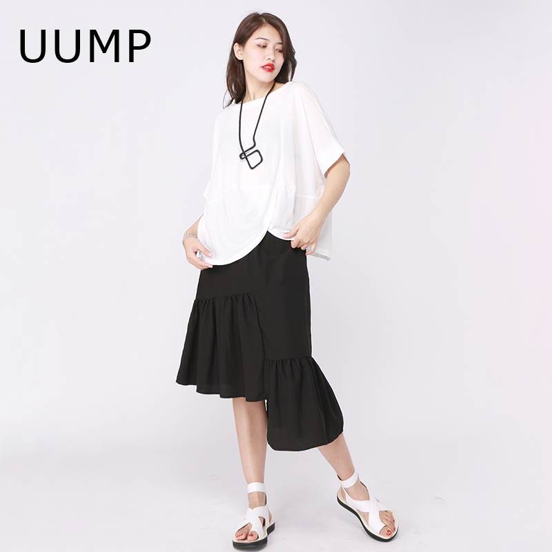 UUMP大码女装2019新款纯色蝙蝠袖T恤女宽松休闲不规则抽火热畅销在类目 女装/女士精品, T恤中 - 来自Buy2taobao.com提供专业的淘宝代购服务