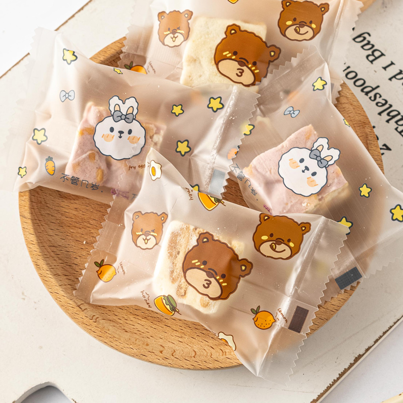 雪花酥包装袋奶枣曲奇蔓越莓牛轧糖果零食小包装纸机封袋饼干袋
