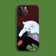 中国风白猫咪戏金鱼艺术小众适用iPhone XS Max苹果15/14pro手机壳678plus