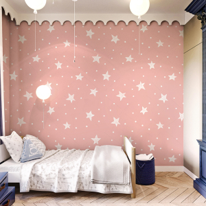 星星墙纸粉色图片