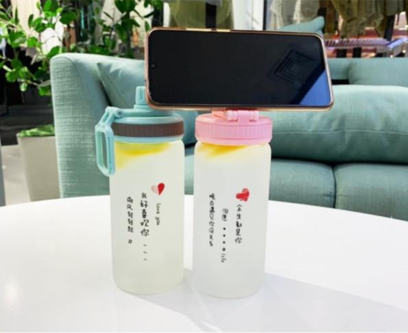 旅行水瓶网红杯子玻璃耐热个性磨砂杯可爱的牛奶杯吸管杯男生女|ruв категории посуда, кубок/кубок/чайник, стакан - от Buy2taobao.com для оказания профессиональной услуги покупки агента Taobao