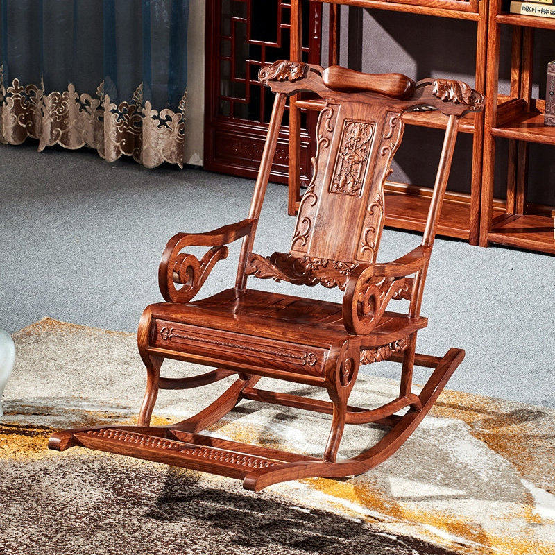 热销实木摇摇椅成人逍遥椅花梨木