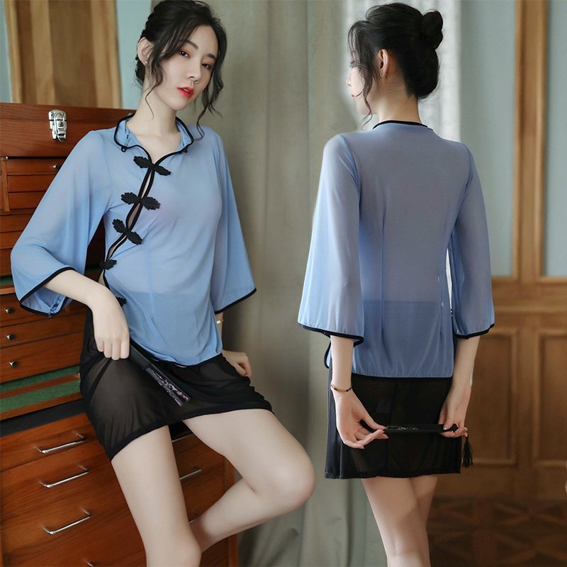 热销情趣学生制服_民国制服诱惑肚兜式情趣内衣学生装私房服装复古代