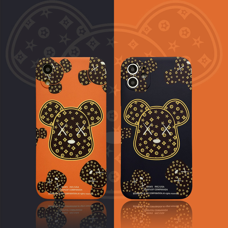 潮牌老花暴力熊xr苹果12promax手机壳iphonex软壳xsmax男女8plus硅胶7