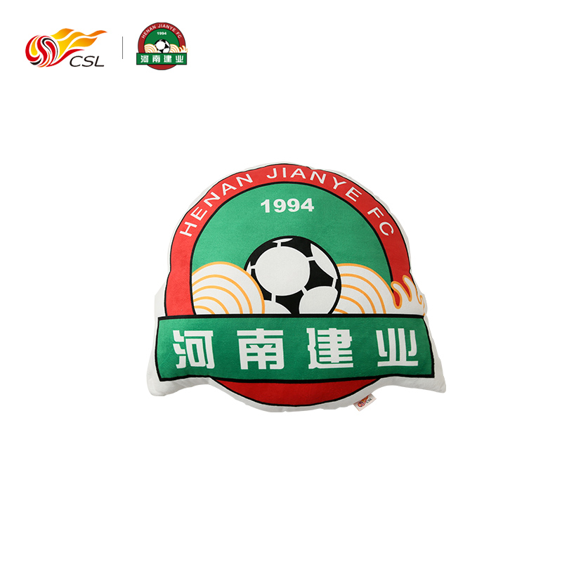 csl中超联赛官方正品河南嵩山龙门足球迷周边队徽抱枕车饰靠枕