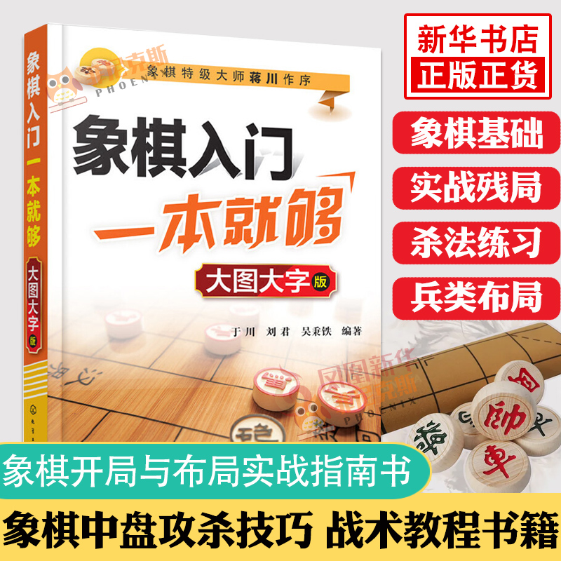 象棋入门一本就够 大图大字版 中国象棋书籍入门棋谱书 象棋实战指南书 象棋开局与布局 象棋中盘攻杀技巧 象棋战术教程图书籍正版